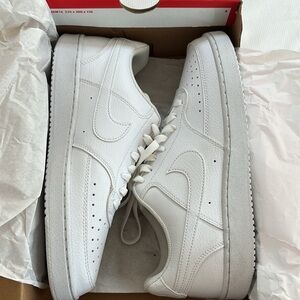NIKE Never Worn Women’s Court Sneakers. All White, Size 10.